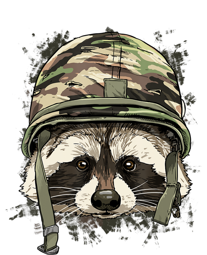 Raccoon Military Soldier Veterans Day Trash Panda Animal T-Shirt