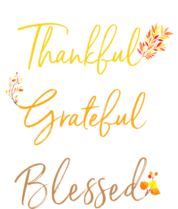 Thankful Grateful Blessed Thanksgiving Fall Season Poster