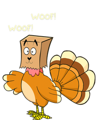 Thanksgiving Dog Fake Dog Woof Thanksgiving Turkey T-Shirt