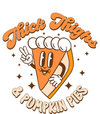 Thick Thighs And Pumpkin Pies Thanksgiving Fall Season Full-Length Apron With Pockets