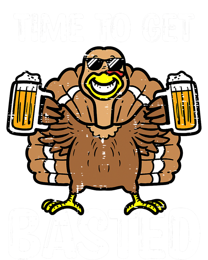 Turkey Time To Get Basted Retro Happy Thanksgiving T-Shirt