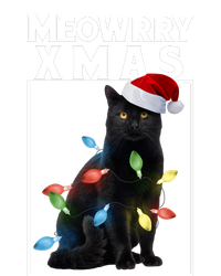 Meowy Christmas Cat With Lights And Santa Hat Doggie Tank