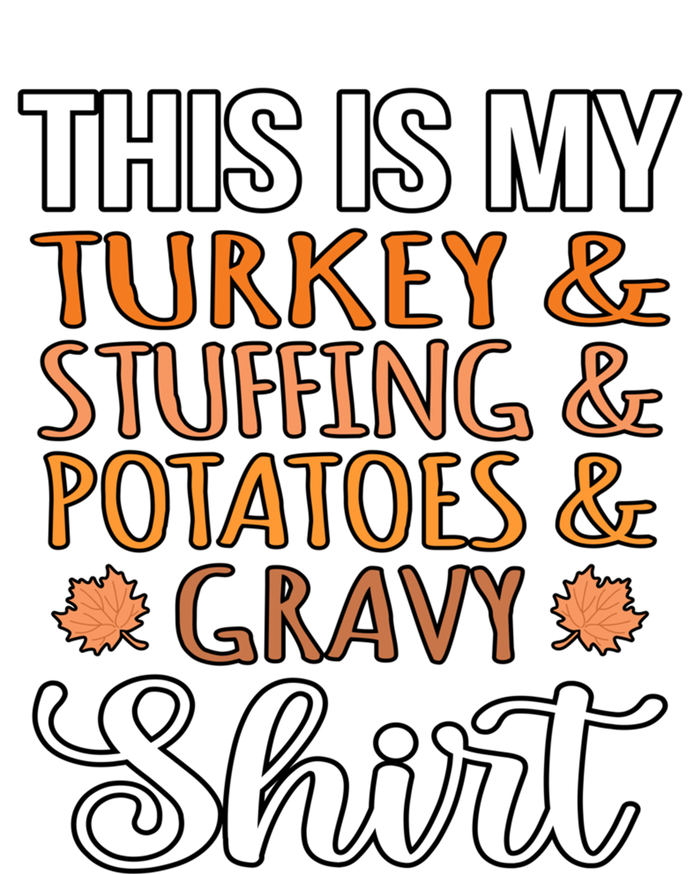 Turkey Stuffing Potatoes Gravy Thanksgiving Family Graphic Gift T-Shirt