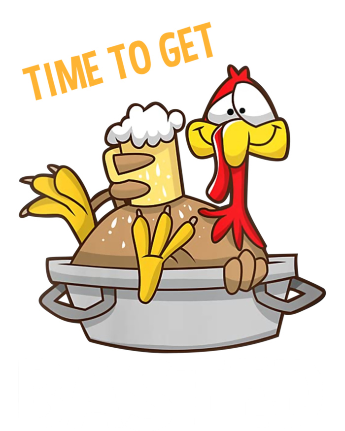 Turkey Time To Get Basted Retro Happy Thanksgiving Gift Tank Top