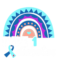 Diabetic T1d Dad Mom Rainbow Type 1 Diabetes Awareness Gift T-Shirt