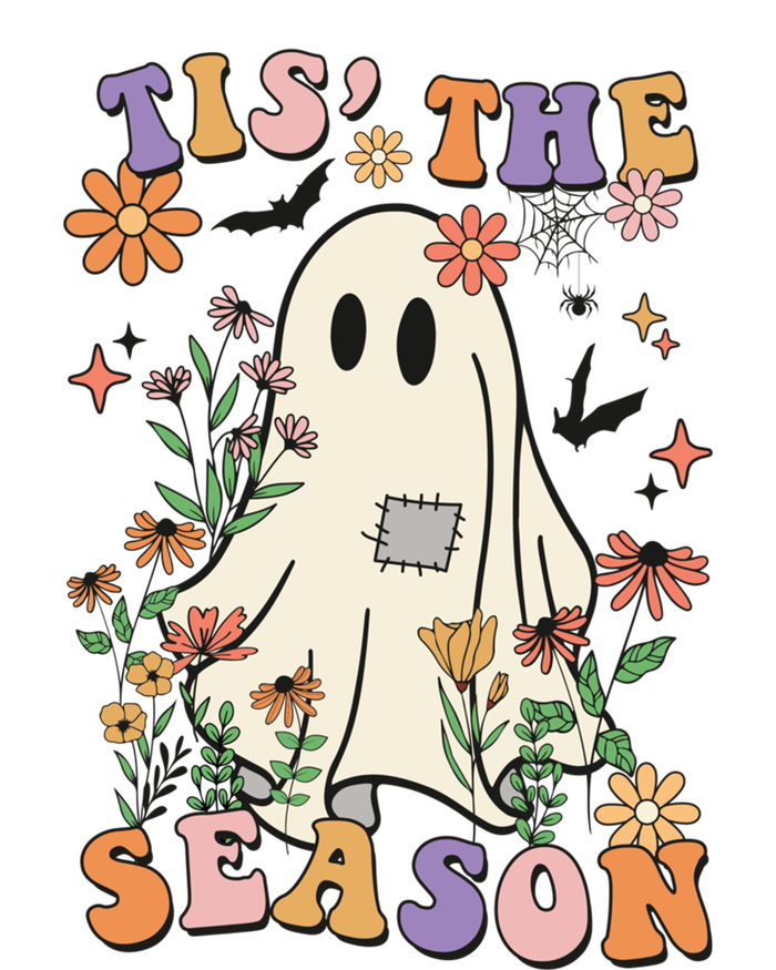 Tis' The Season Retro Halloween Party Funny Ghost Pumpkin Great Gift Women's V-Neck T-Shirt