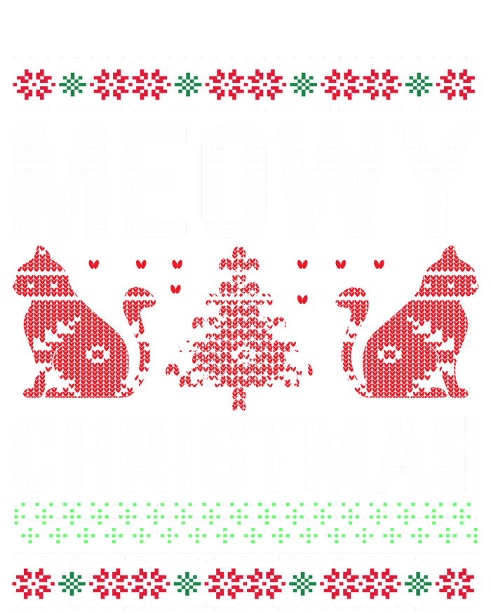 Cat Lovers Meowy Christmas Ugly Sweater Graphic Cool Xmas Trendy Metallic Star Ornament