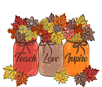 Teach Love Inspire Fall Teacher Thankful Floral Autumn Vibes T-Shirt