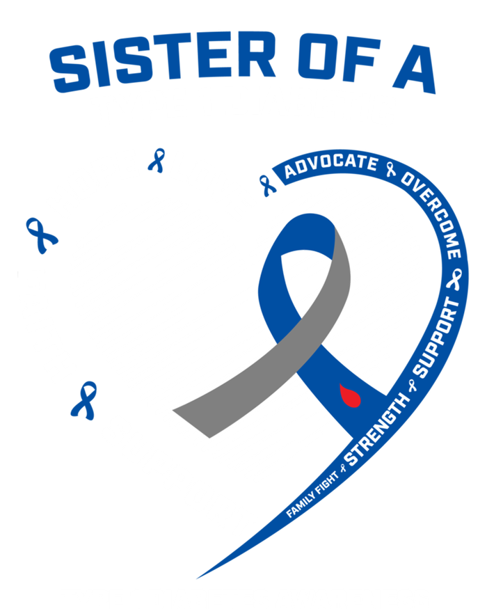 T1d Type 1 Diabetes Awareness Sister Of A Type 1 Diabetic Gift Coaster