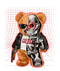 Funny Robot Terminator Teddy Bear T-Shirt