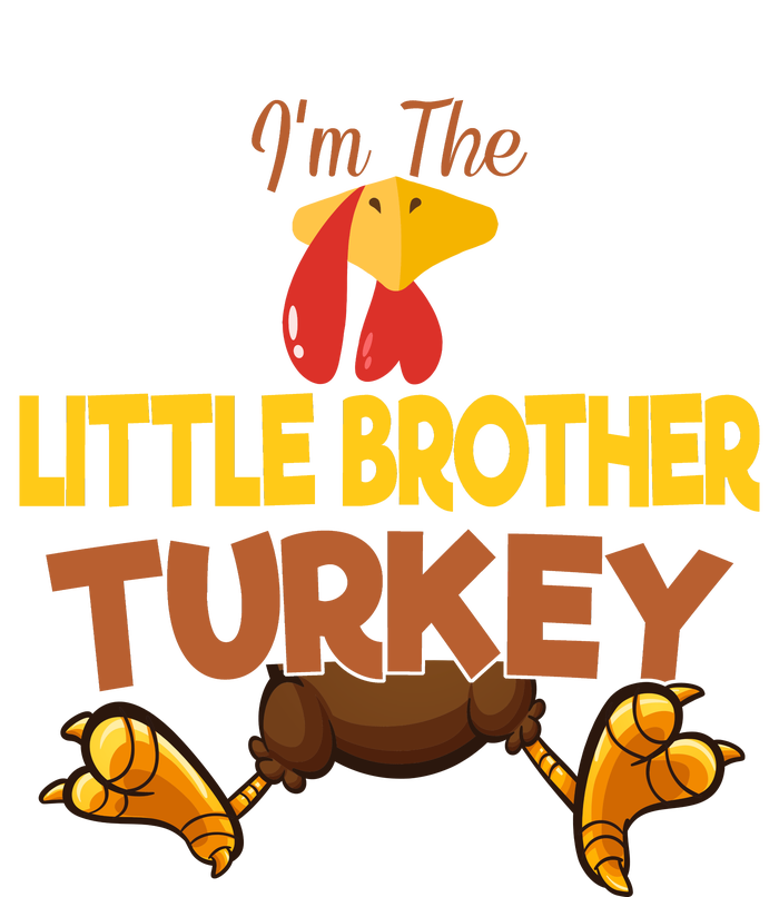 Little Brother Turkey Matching Family Group Thanksgiving Gifts  Kids Hoodie