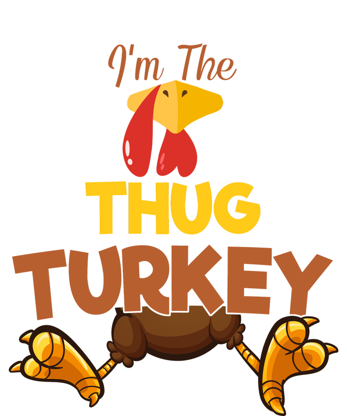 Thug Turkey Matching Family Group Thanksgiving Gifts  Softstyle Adult Sport Polo