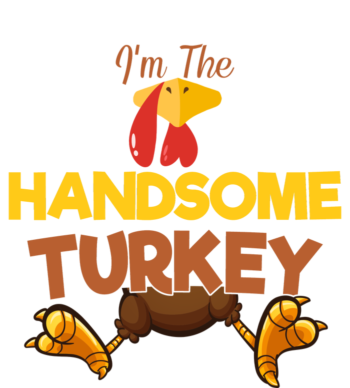 Handsome Turkey Matching Family Group Thanksgiving Gifts  High Crown Mesh Back Trucker Hat