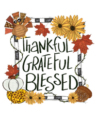 Thankful Grateful Blessed Turkey Thanksgiving Family T-Shirt