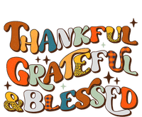 Thankful Grateful Blessed Leopard Pumpkin Fall Thanksgiving T-Shirt