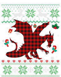 Funny Dragon Red Plaid Christmas Ugly Animals Lover Xmas T-Shirt