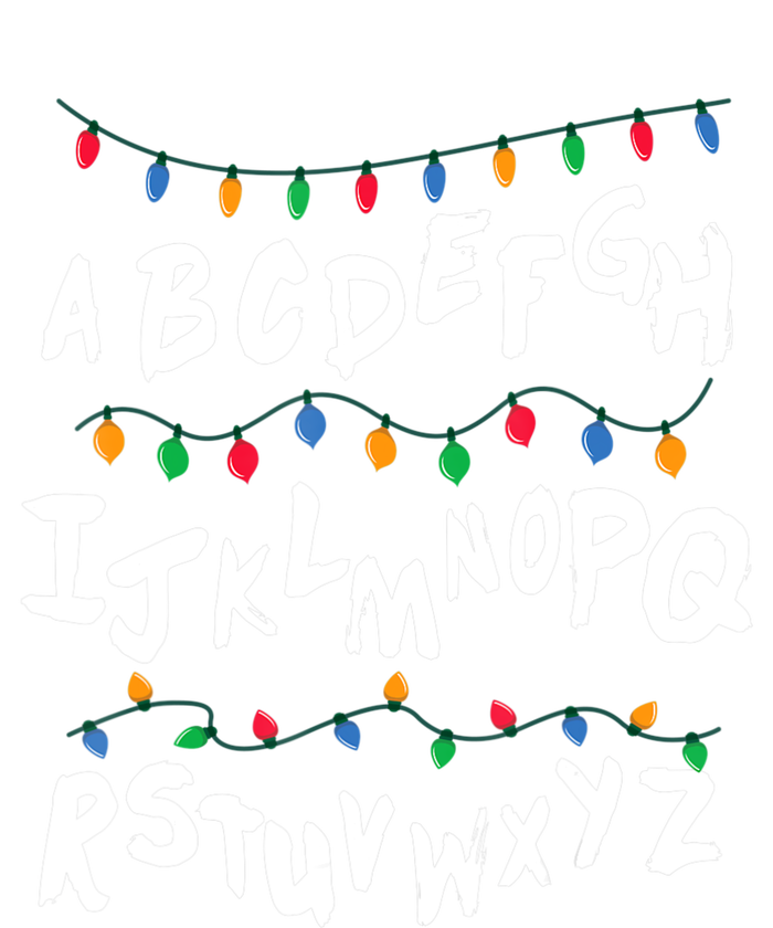 Alphabet Christmas Alphabet ABC Christmas Lights Teacher Softstyle Adult Sport Polo