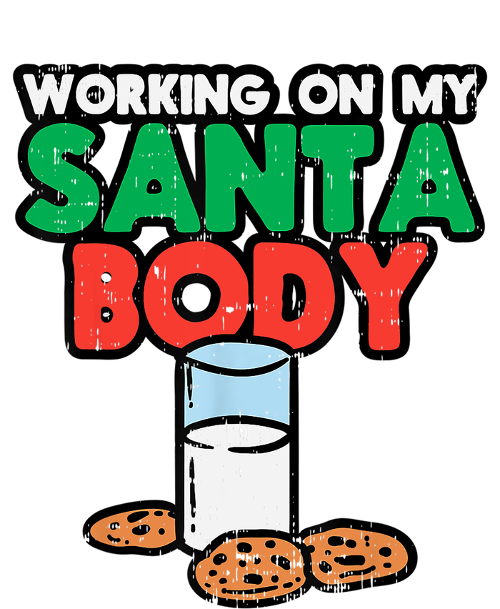 Working On My Santa Body Funny Christmas Cookies T-Shirt