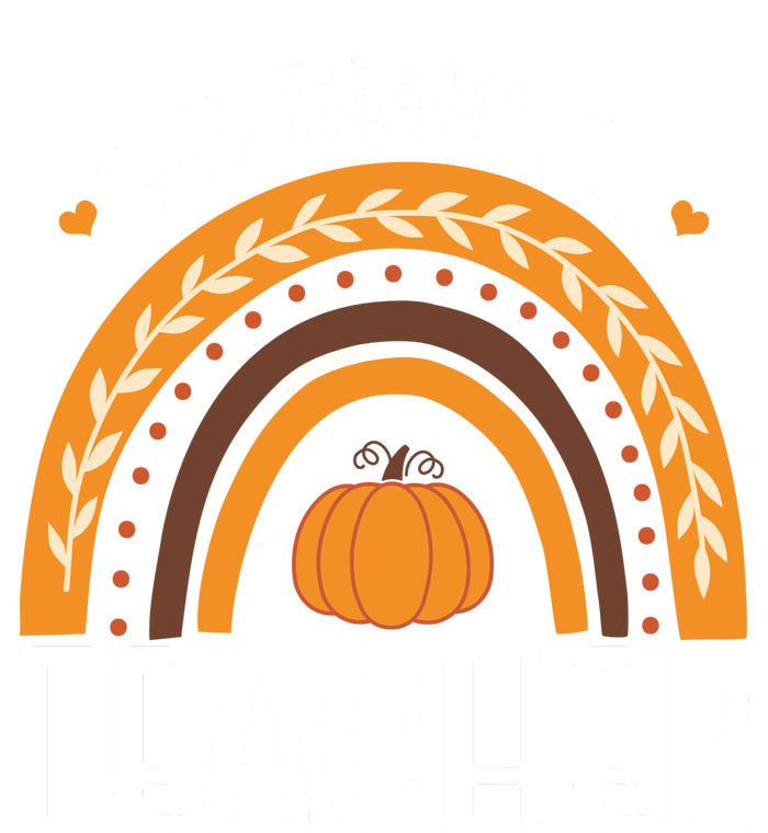 One Thankful Teacher Rainbow Pumpkin Thanksgiving T-Shirt