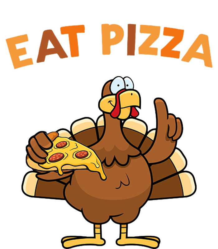 Eat Pizza Turkey Thanksgiving Funny 7-Panel Snapback Hat