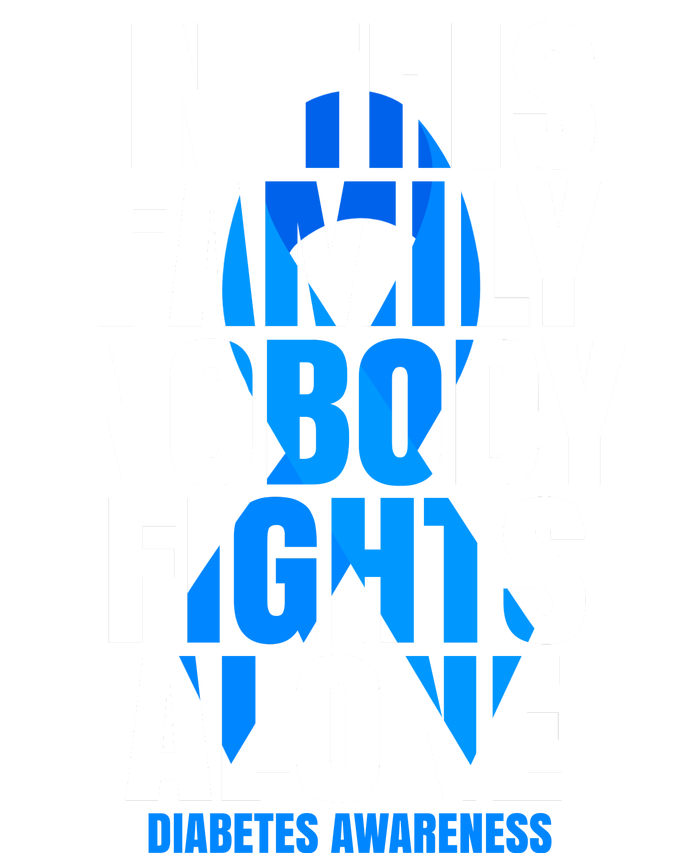 In This Family Nobody Fights Alone Diabetes Awareness Large Microfiber Waffle Golf Towel