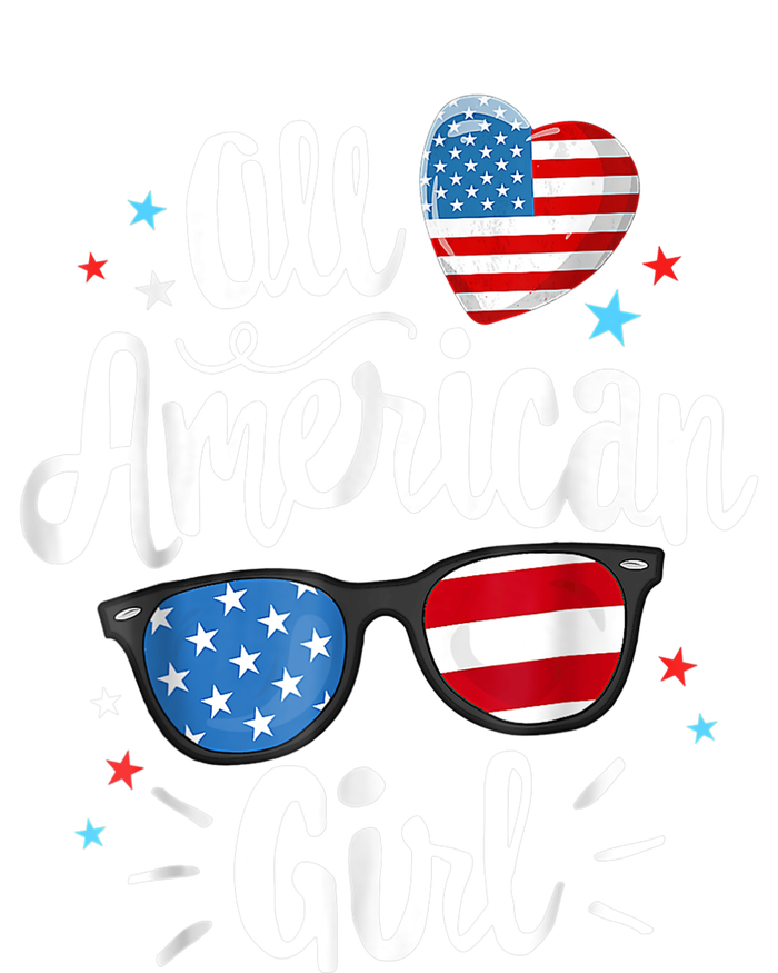 All American Girl Wo American Flag 4th of July Patriotic T-Shirt