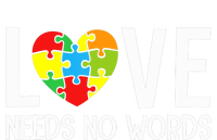 Autism Awareness Teacher Shirt Love Needs No Word Special Ed Striped Beanie with Solid Band