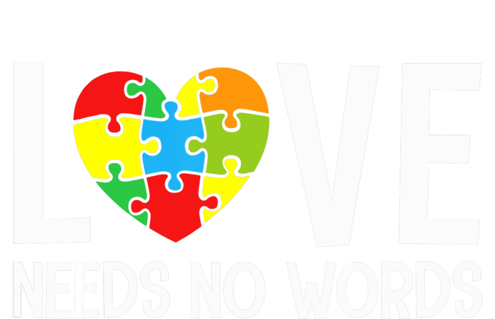 Autism Awareness Teacher Shirt Love Needs No Word Special Ed Striped Beanie with Solid Band