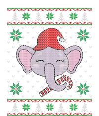 Elephant Ugly Christmas Sweater Funny Xmas Gift Flat Bill Trucker Hat