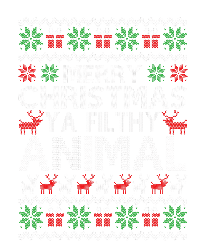 Funny Merry Ya Filthy Animal Ugly Christmas Sweater Xmas Gift Short Acrylic Beanie