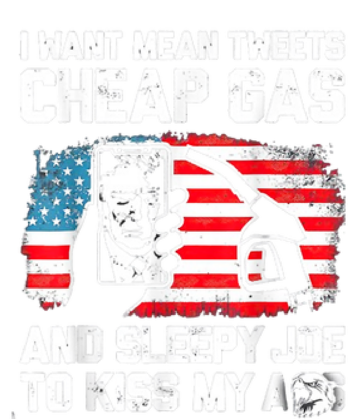 Pro America Want Mean Tweets Cheap Gas And Sleepy Joe Biden Women's Crop Top Tee