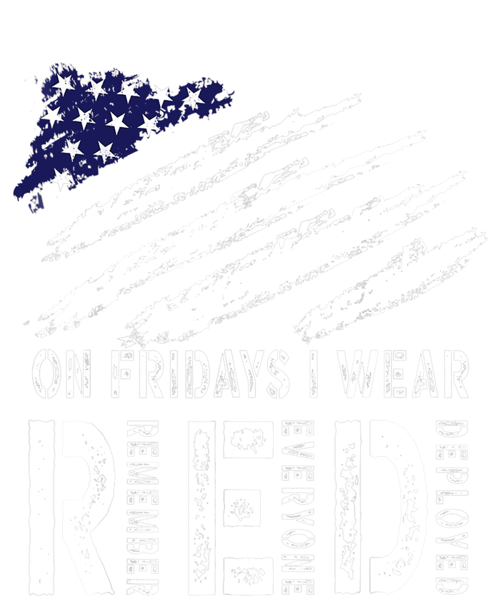 On Fridays I Wear Red USA Flag Support American Troops T-Shirt