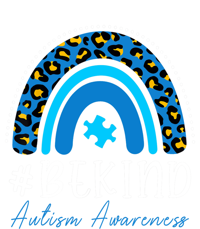 Be Kind Autism Awareness Girls Leopard Rainbow Print Tank Top