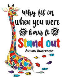 Why Fit In When You Were Born To Stand Out Giraffe Autism Premium Hoodie