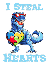 Dinosaur I Steal Hearts Autism Awareness Valentines Day T-Shirt