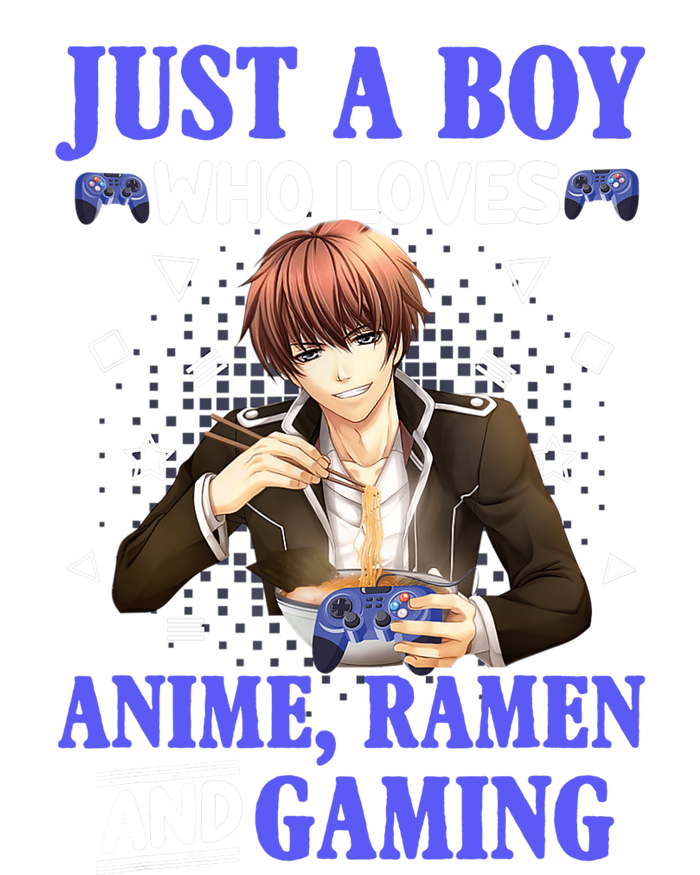 Just A Who Loves Anime Ra And Gaming Funny Boys Gamer Performance Long Sleeve Polo