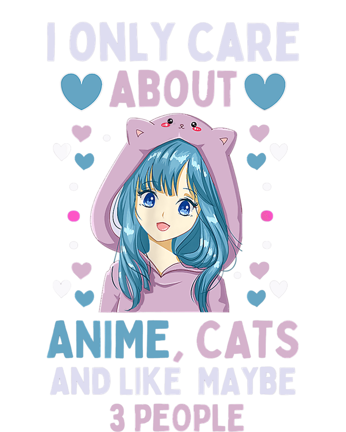 I Only Care About Anime & Cats And Like 3 People Japan Anime T-Shirt