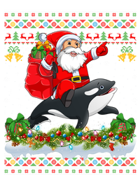 Orca Fish Xmas Pajama Ugly Santa Riding Orca Christmas Gift Full-Length Apron With Pockets