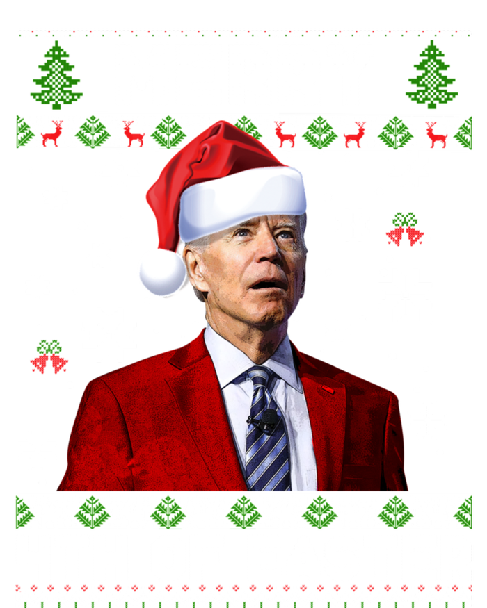 Santa Joe Biden Merry 4th Of Easter Funny FJB Anti Biden Ugly Christmas Sweater T-Shirt