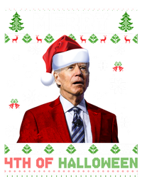 Joe Biden Merry 4th Of Halloween Funny FJB Anti Biden Ugly Christmas Sweater Ladies Long Sleeve Shirt