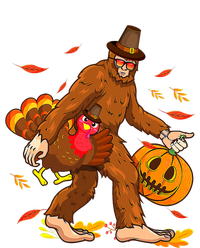 Pilgrim Bigfoot Turkey Retro Thanksgiving Sasquatch   Bumper Sticker