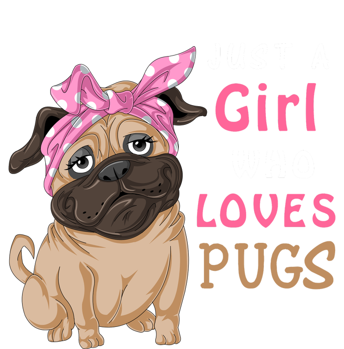 Just A Girl Who Loves Pugs Women's V-Neck T-Shirt