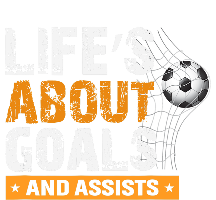 Life Is About Goals And Assists Soccer Player Sports Futbol Cooling Performance Long Sleeve Crew