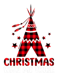 Christmas with My Tribe Buffalo Plaid Matching Pajamas T-Shirt