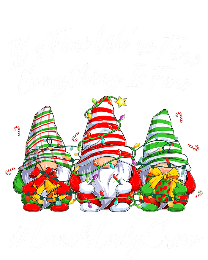 Lunch Lady Crew Everything Is Fine Christmas Gnomie Women's Flannel Pajama Set