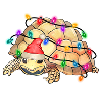 Turtle Tortoise Wearing Santa Hat Christmas Lights Graphic Animal Lover PosiCharge RacerMesh Polo