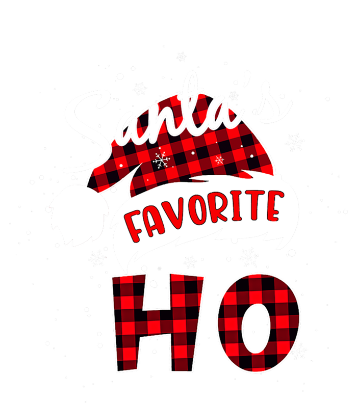 Funny Santa's Favorite Ho Christmas Plaid Buffalo Pajama Cool Gift Women's Long Sleeve Flannel Pajama Set 