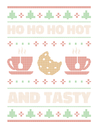 Ho Ho Ho Hot And Tasty Funny Christmas Cookie Ugly Sweater Gift Women's Tri-Blend 3/4-Sleeve Raglan Shirt