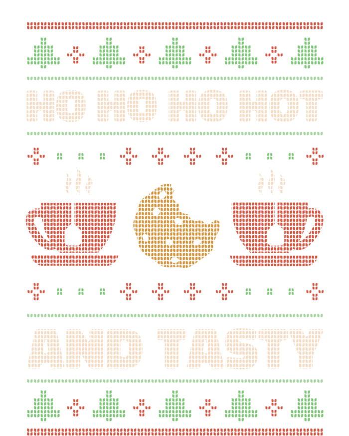 Ho Ho Ho Hot And Tasty Funny Christmas Cookie Ugly Sweater Gift Women's Tri-Blend 3/4-Sleeve Raglan Shirt