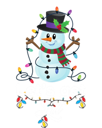 Let's Get Lit Adult Funny Christmas Snow Xmas Lights Gift Kids Tie-Dye T-Shirt